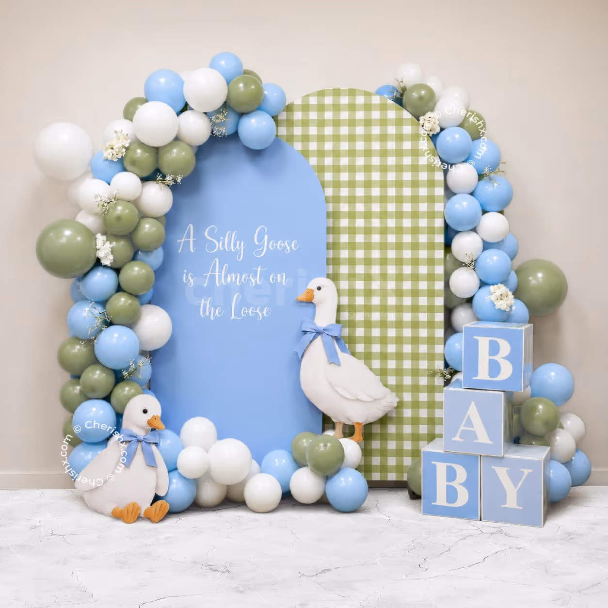 Welcome Baby Little Goose Balloon Backdrop Decor
