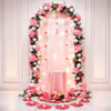 Pink Theme Ganpati Setup with Fairy Lights