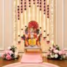 ganpati artificial lotus decor at home