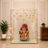 Golden Mirror Ball Ganpati Decoration