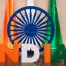 Independence Day Aeroplane Theme Decoration with illuminated INDIA letters, Ashoka Chakra centrepiece, Patriotic tricolour display.