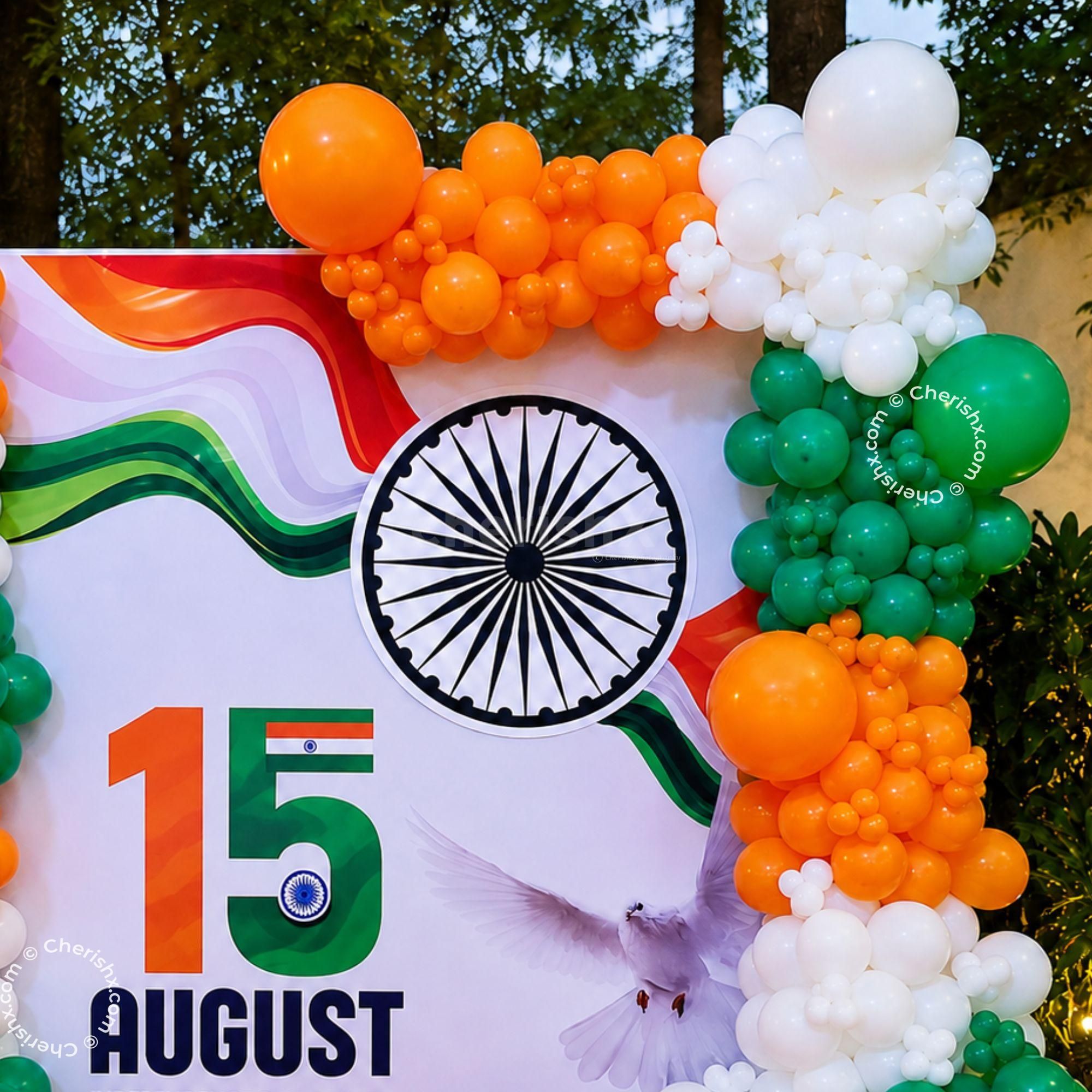 Corporate 15 August backdrop decoration for office events