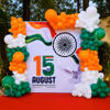 Tricolour Independence Day backdrop for office celebrations