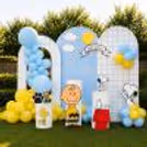 Attractive Birthday decor in soothing colors with a sun board name board
