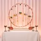 Pink Rose Bell Strings and Decorative Hanging Flowers for DIY Mini Ring Stand Decoration Kit.