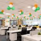 Simple Independence Day Tricolour Balloon Decor — photo 1