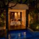 Romantic private poolside cabana dinner at Conrad Bengaluru