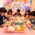 Paint the Figurines activity for kids, with children painting DIY figurines using colourful paints and brushes.