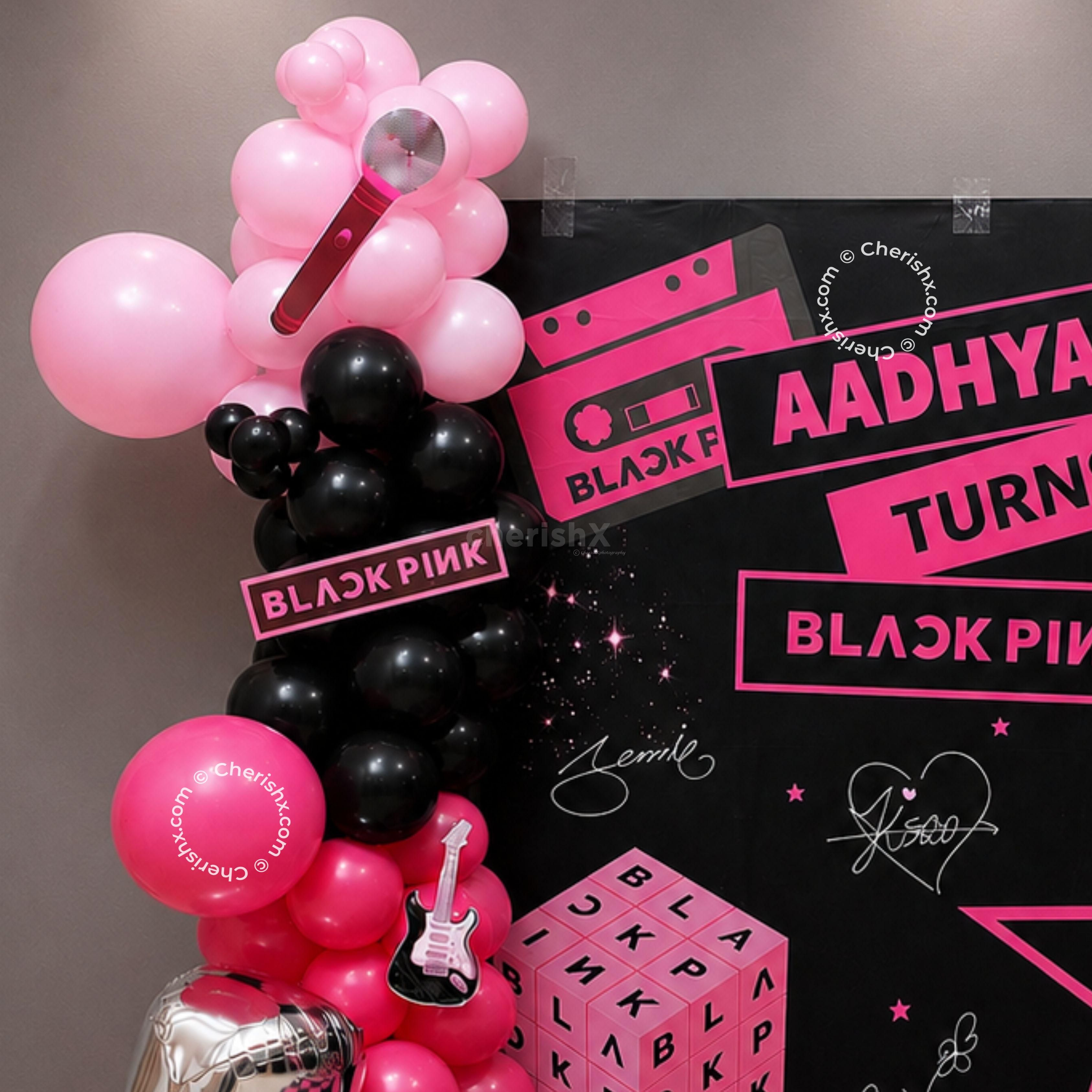 Pink, black, and disco shine for the ultimate Blink photo backdrop.