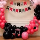Picture-perfect pinks and sleek black accents for your big day.