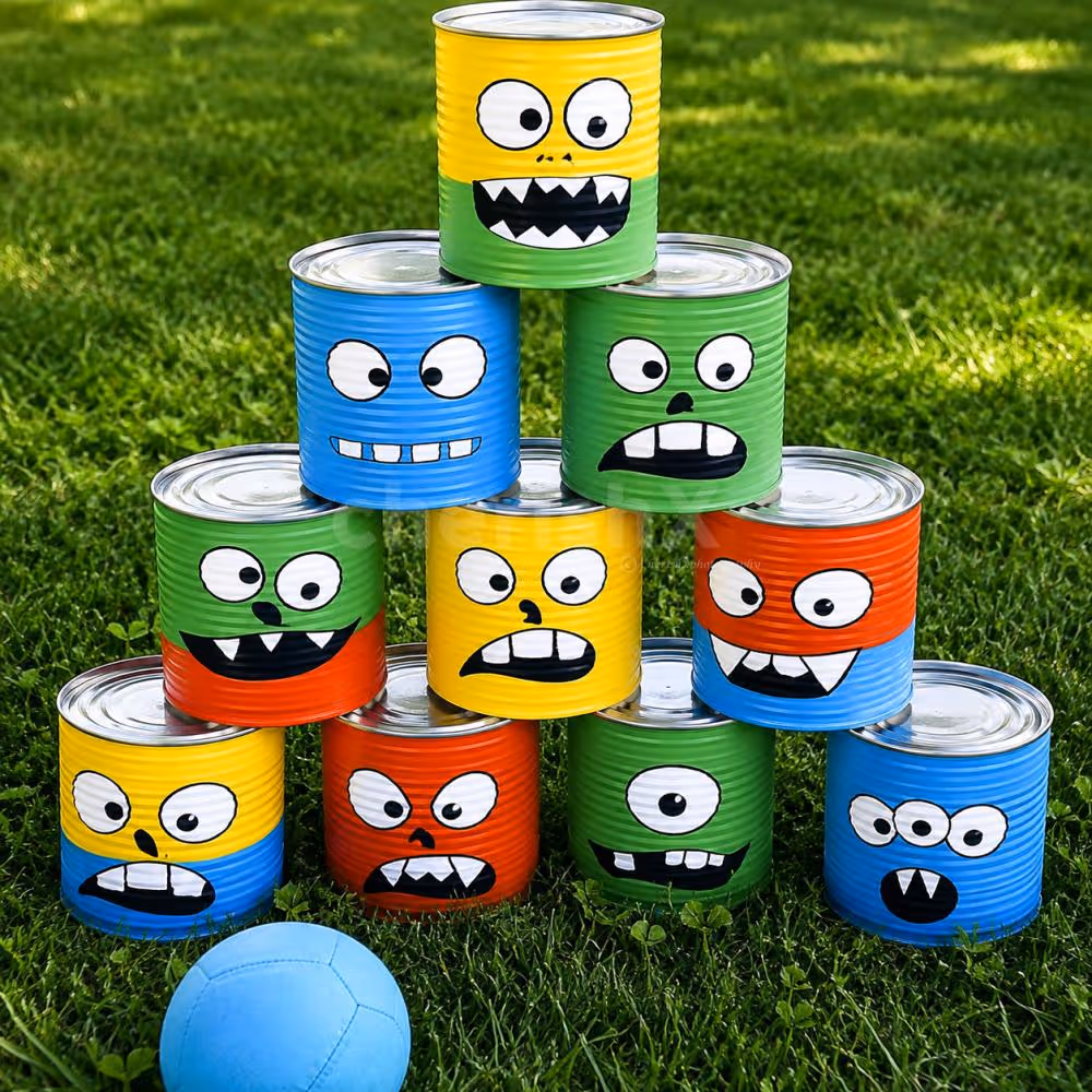 Aim & Knock the Funny Cans