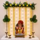 DIY Ganpati backdrop at home