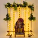 DIY Ganpati backdrop at home