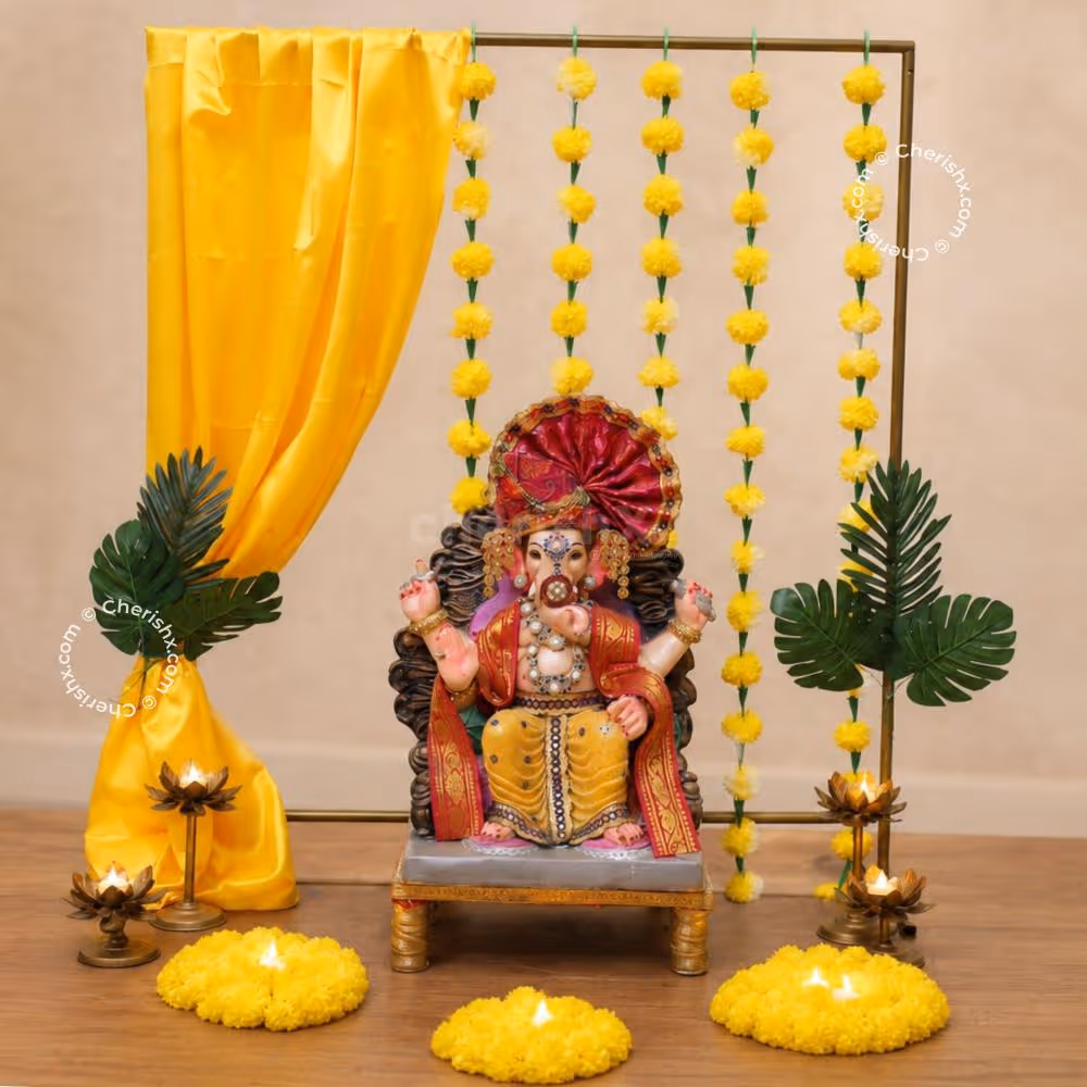Easy DIY Ganesha chaturthi decoration