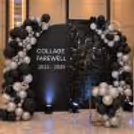 Premium farewell backdrop with personalized collage memories