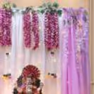 An Elegant Floral Ganpati Decor for the occasion of Ganesh Chaturthi!