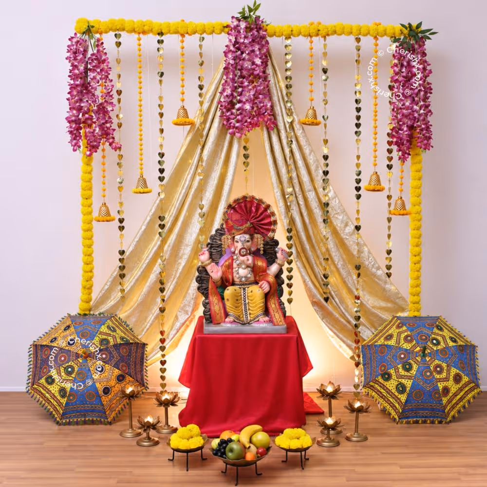 Ganesh Chaturthi Pandal Decoration by CherishX