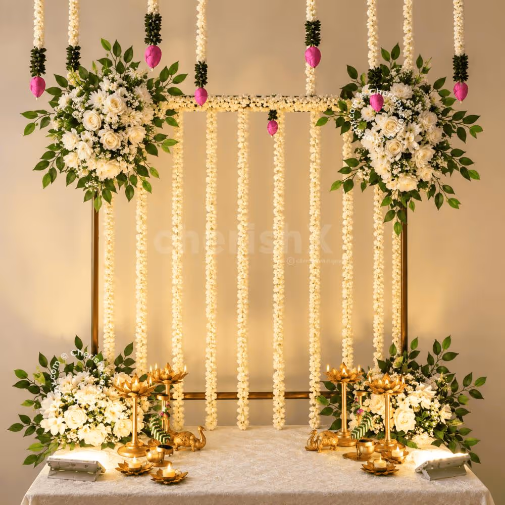Divine White Ganpati Decor package