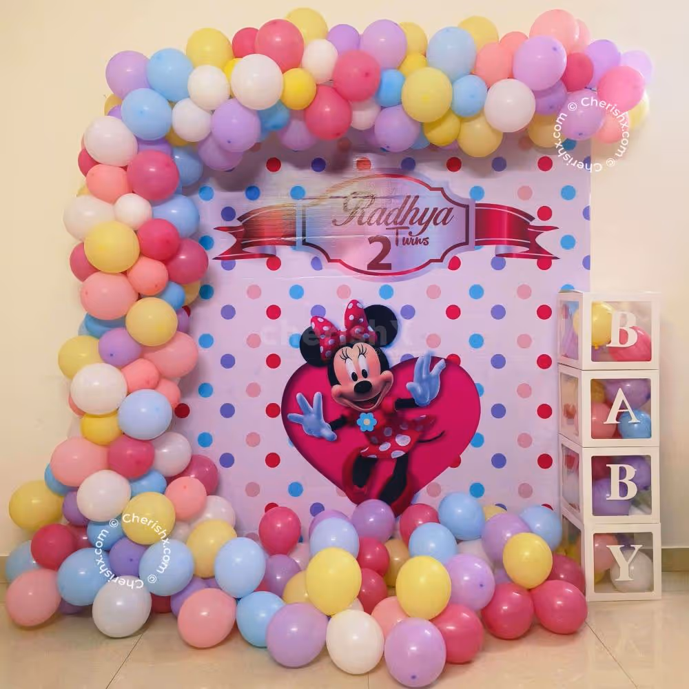 Minnie Theme Birthday Decoration