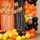 Yellow, Orange & Black Balloon Arch