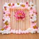 Lotus theme balloon decor for a beautiful name reveal