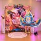 Elegant Krishna backdrop for your baby’s naming celebration