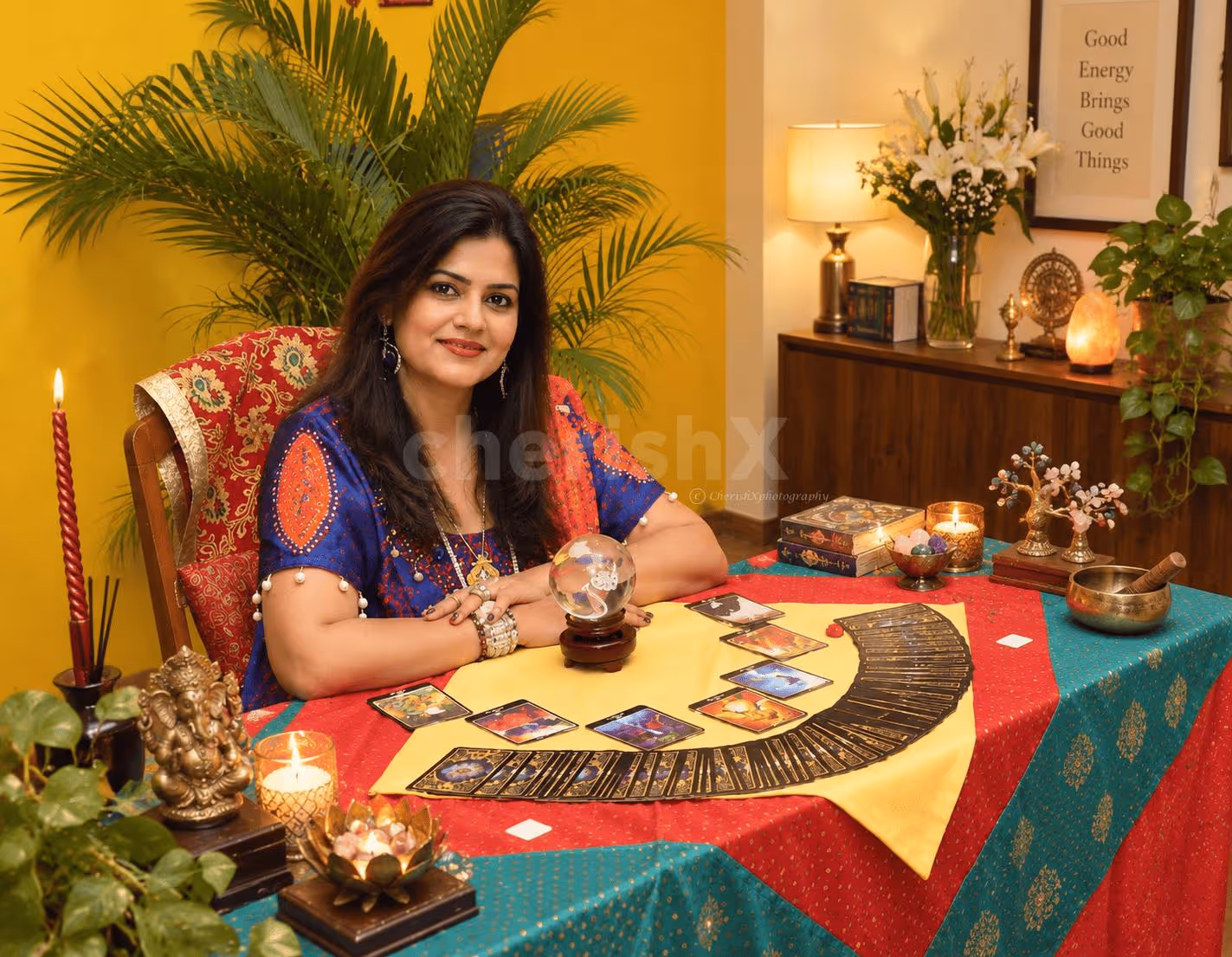 Female Tarot Card Reader