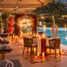 Romantic red roses proposal setup with romantic dinner in bangalore