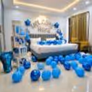 Welcome baby boy decoration blue and white at home