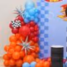 Vibrant Hot Wheels standee decoration for kids' birthdays