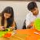 Hands-on lantern-making activity where participants cut, assemble and decorate their own festive lanterns.
