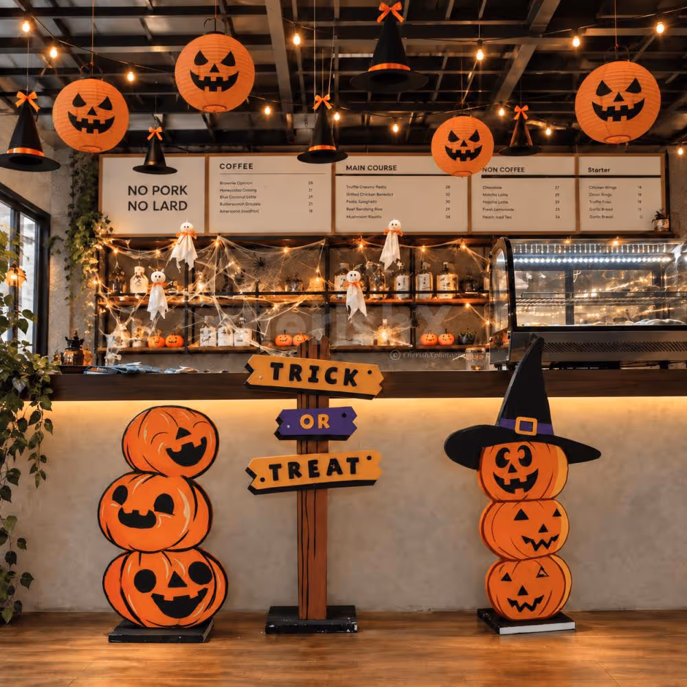 Spooktacular Halloween decoration for restaurant and café by CherishX