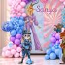 Grand Zootopia celebration with pastel balloons