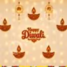 Beautiful Corporate Diwali Reception Decor with Traditional Lotus Hangings and Diya Cutouts.