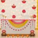 Premium Office Diwali Decoration with Lotus Cutouts, Diyas and Fairy Lights.