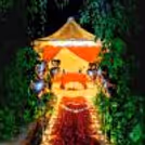 Luxury Karwa Chauth outdoor cabana candlelight dinner at Hyatt Regency Gurgaon.