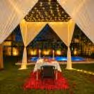 Luxury poolside dining arrangement for couples at Hamoni Gurgaon.