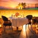Romantic Karwa Chauth poolside candlelight dinner at Holiday Inn Gurgaon.