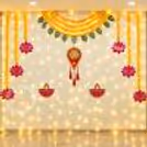 Quick and Elegant Diwali Reception Wall Decoration by CherishX