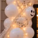 Elegant White Halloween Entrance Setup