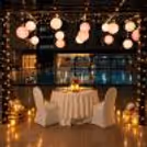Romantic table for two with candles, flowers and elegant dining arrangements at Hyatt Centric Delhi
