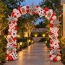 Red & White Casino Balloon Arch