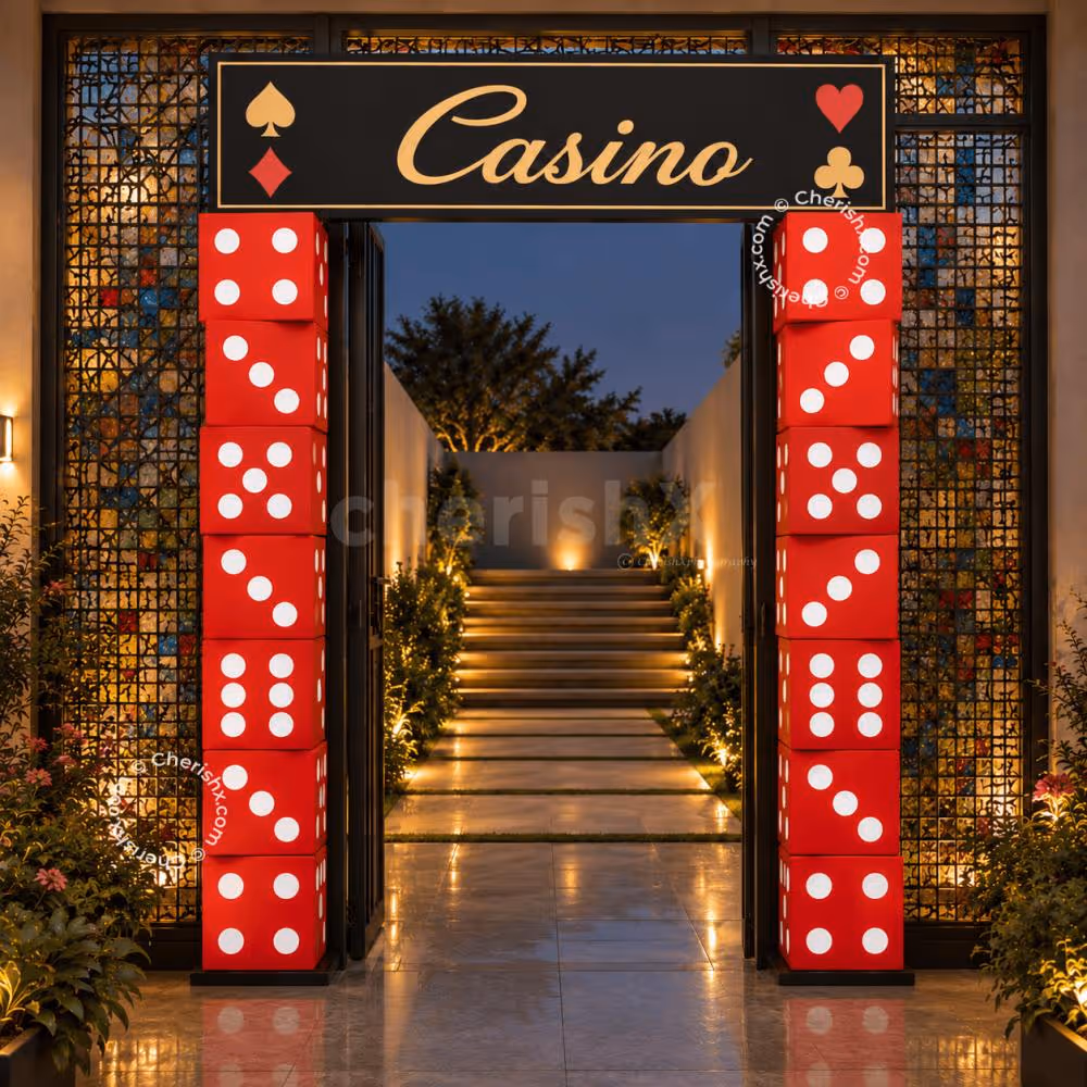 Grand Red Dice Party Entrance