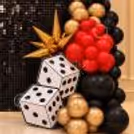 Black Red & Gold Casino Party Decoration