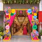 Bright Diwali Reception and Entrance Decor