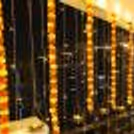Yellow and Orange Floral String with Twinkling Lights Balcony Diwali Decor