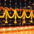 Diwali Balcony Lighting ideas using Traditional Flower garlands and LED lights.