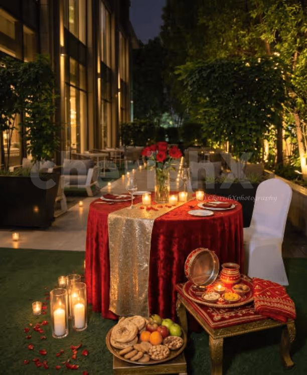 Karvachauth Under the Stars Dining by Hilton
