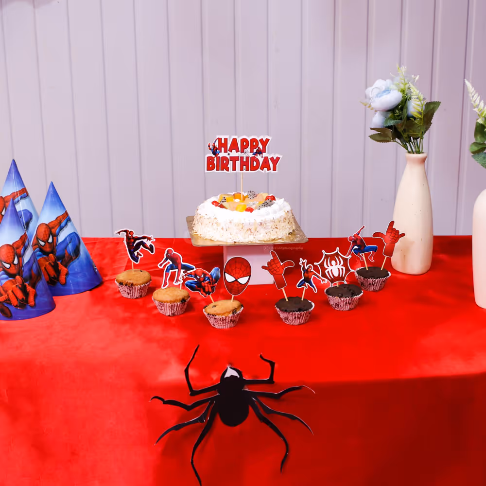 Spiderman theme cap topper