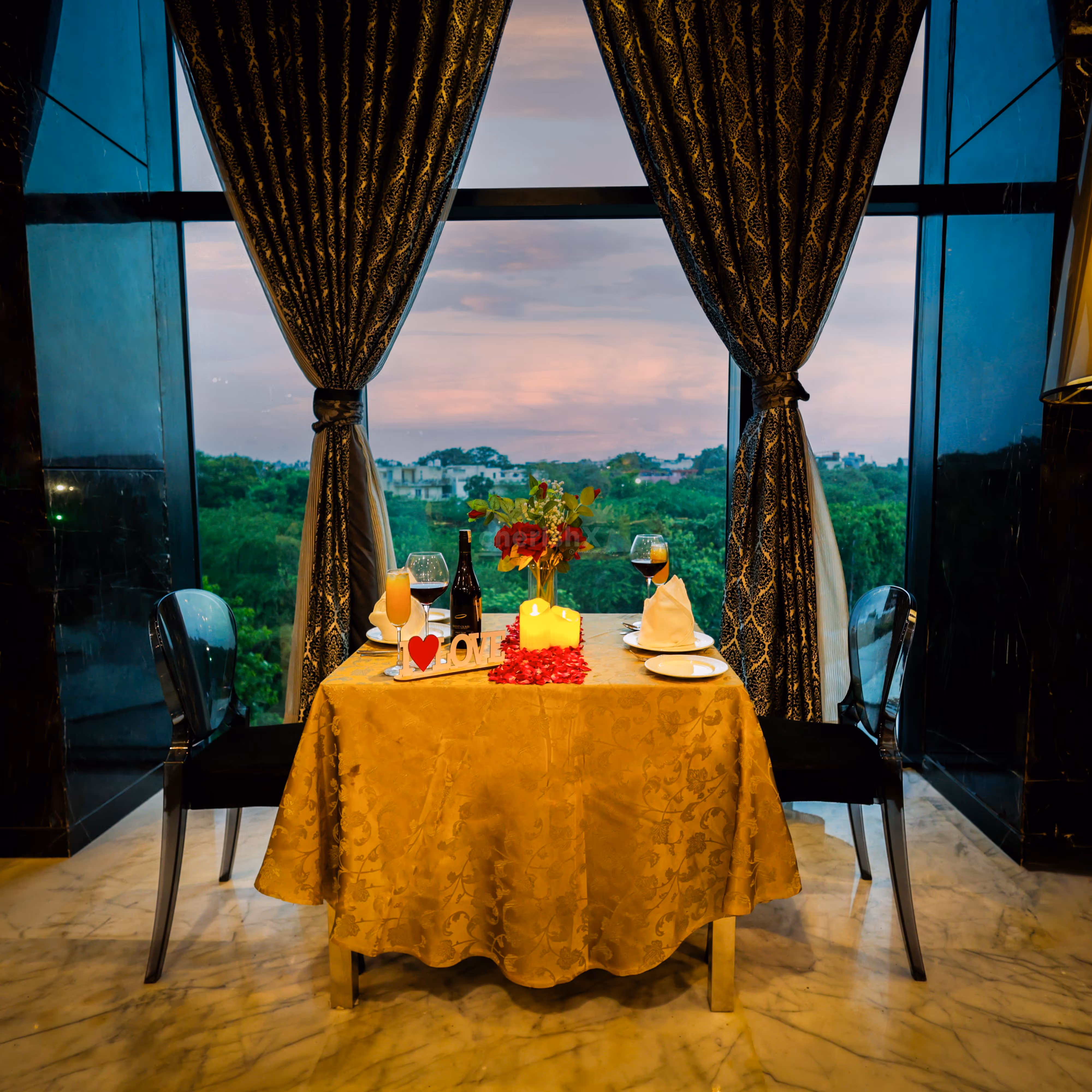 radisson blu romantic candlelight dining